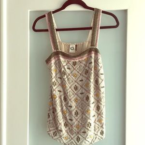 Akemi + Kin pink and orange beaded tank